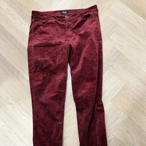 Paige Women's Corduroy Hoxton Ankle Pants Pockets Flat Front Stretch, size 30